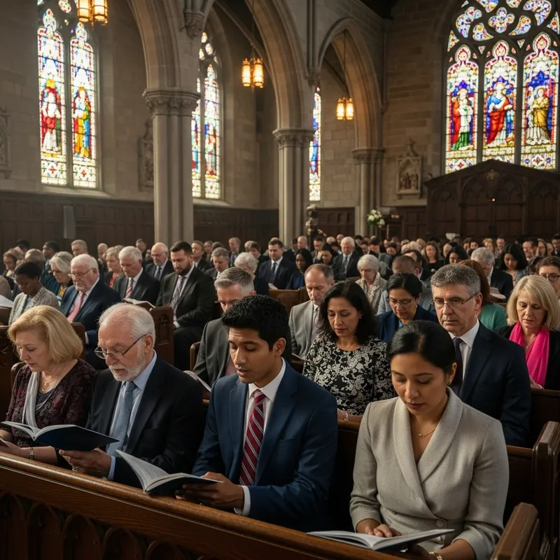 Inspiring Multicultural Church Congregation Gathering