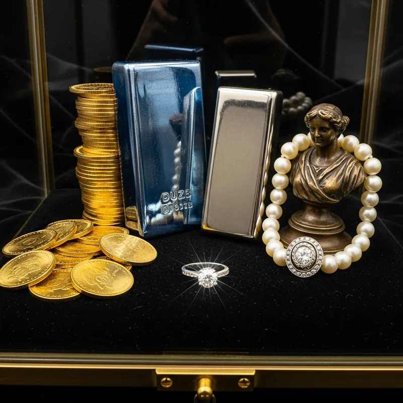 Exquisite Collection of Gleaming Precious Metals
