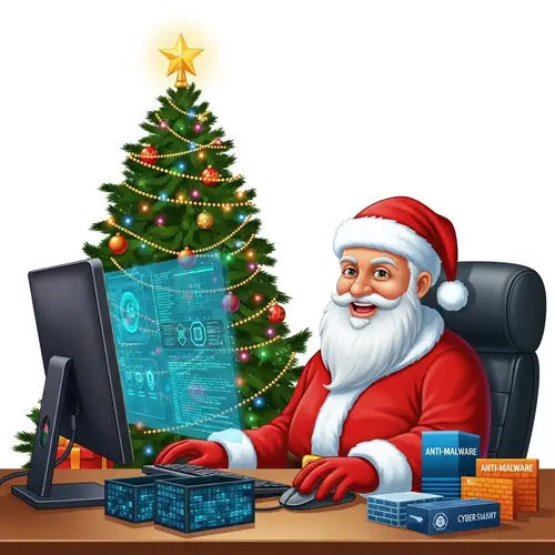 Cyber Security Santa Claus Ensuring Digital Safety | Website