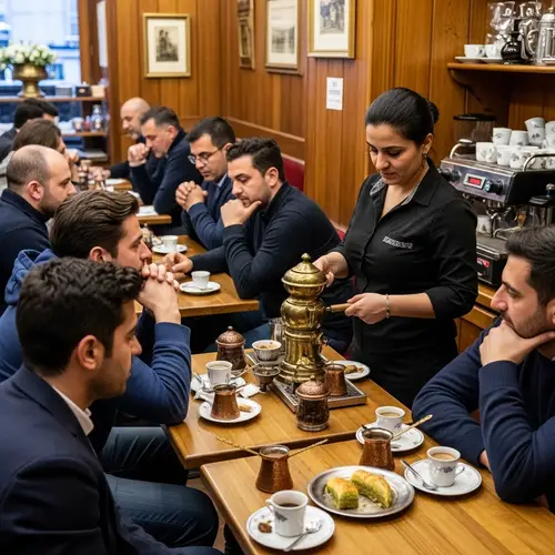 Traditional Turkish Coffeehouse | Vibrant Conversations & Fresh Brewed Coffee