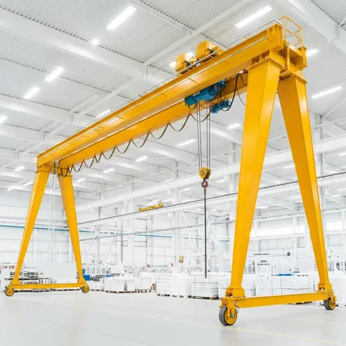 Yellow Goat Crane at White Factory - Heavy Equipment