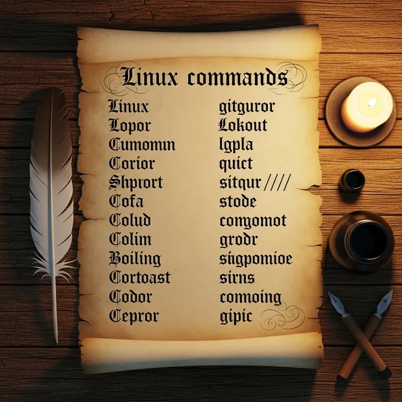 Vintage Linux Commands in Artistic Style Vintage Linux Commands in Artistic Style