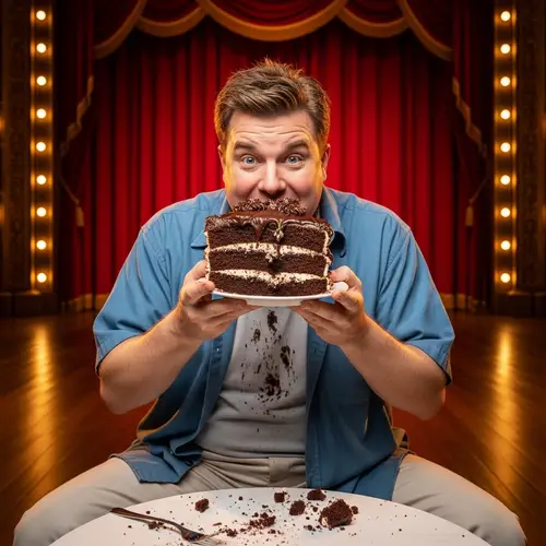 Chris Farley Eating Cake - Hilarious Cake Celebration