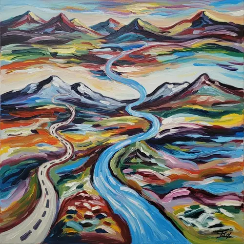 Life Journey Abstract Expressionism Painting | Artwork Symbolism