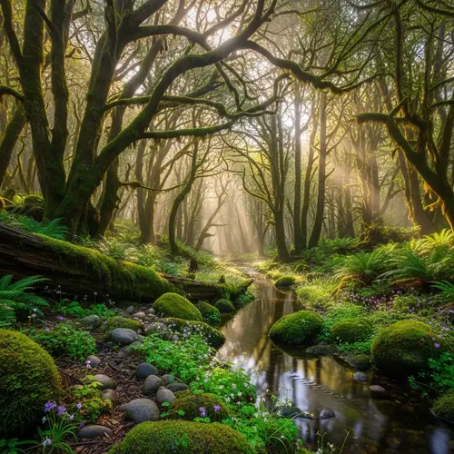 Enchanting Forest in Realistic Style