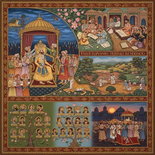 18th Century South Asian Monarch: Key Life Moments Art