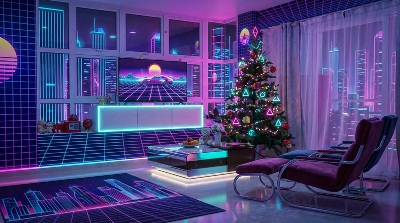 Retrowave Style Living Room Transformation