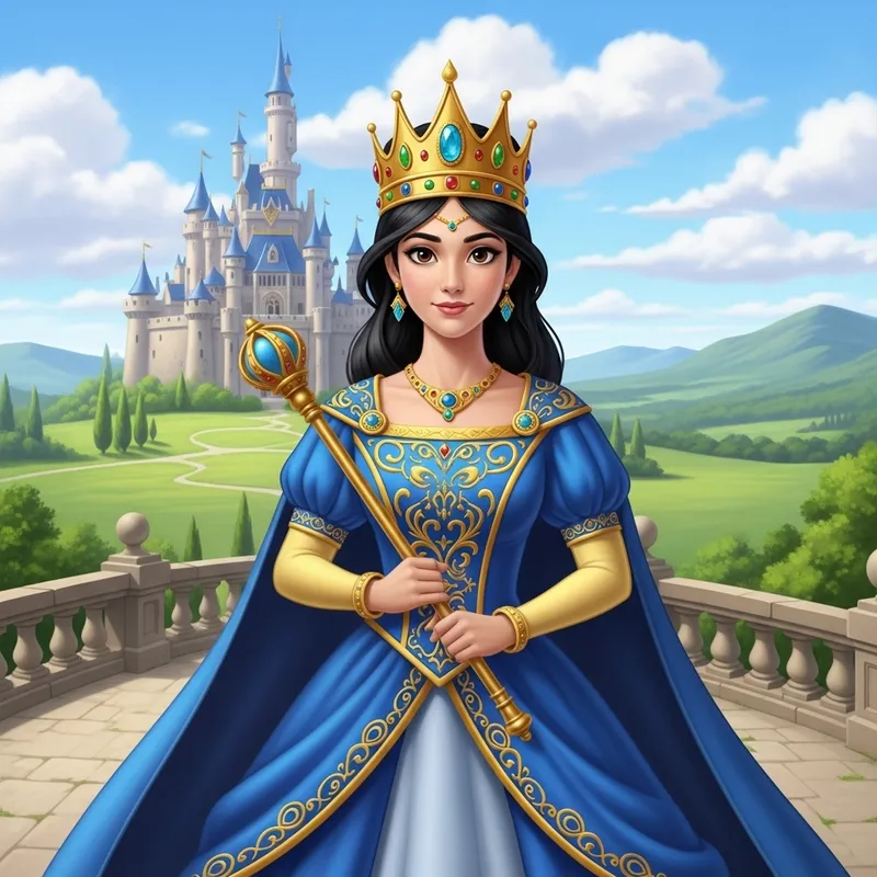 Elegant South Asian Princess in Blue Gown Elegant South Asian Princess in Blue Gown