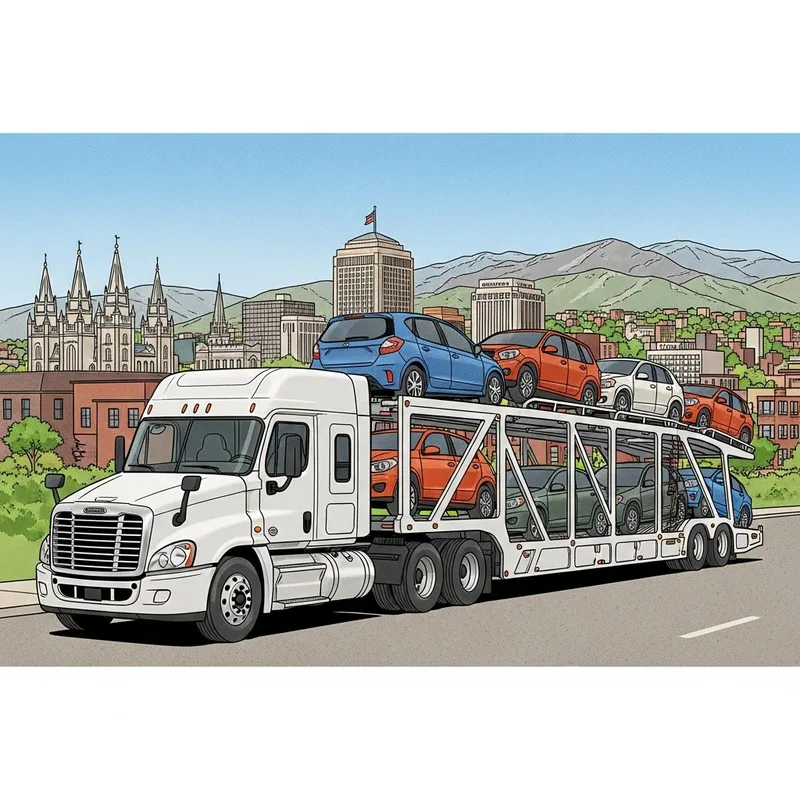 Freightliner Cascadia with Multi-Level Trailer | Salt Lake City