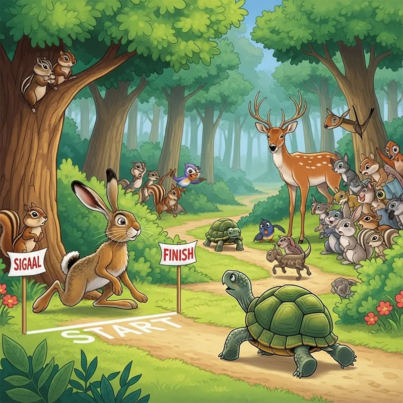 The Race of the Resilient Tortoise and the Cocky Hare
