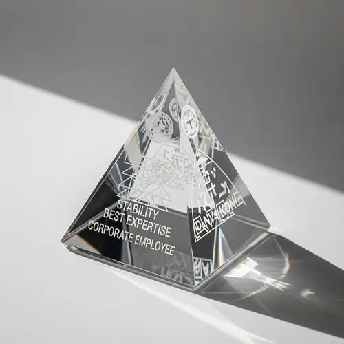Acrylic Corporate Employee Award - Stability & Expertise Symbolized