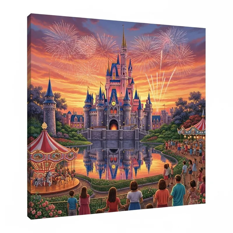 Walt Disney World Painting - Magical Sunset Scene