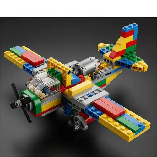 Build a LEGO Airplane with Motor - 14+ Pieces