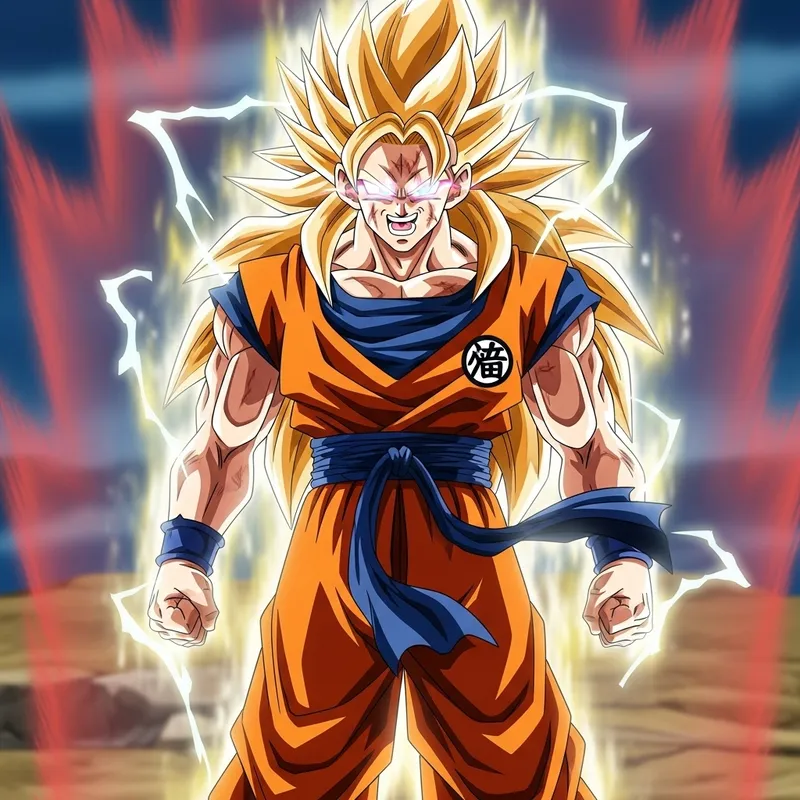 Powerful Goku Super Saiyan 3 Full Body Pose