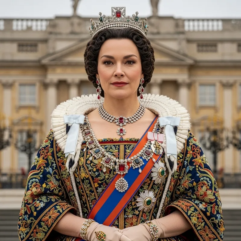 Regal Queen in Traditional Regalia | Universal Monarchy Inspired