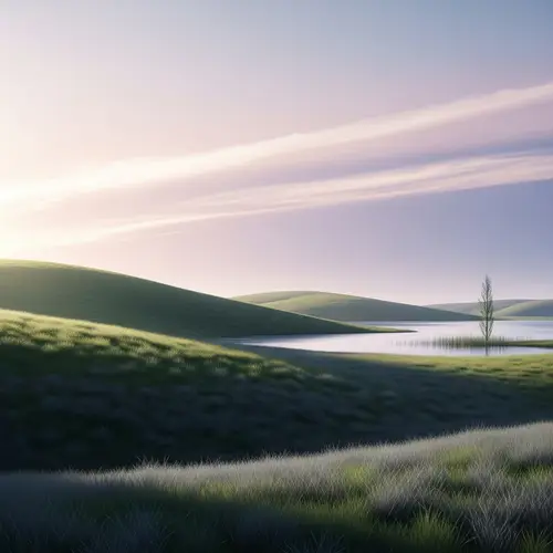 Professional NFT Image: Realistic Landscape with Modern Aesthetic