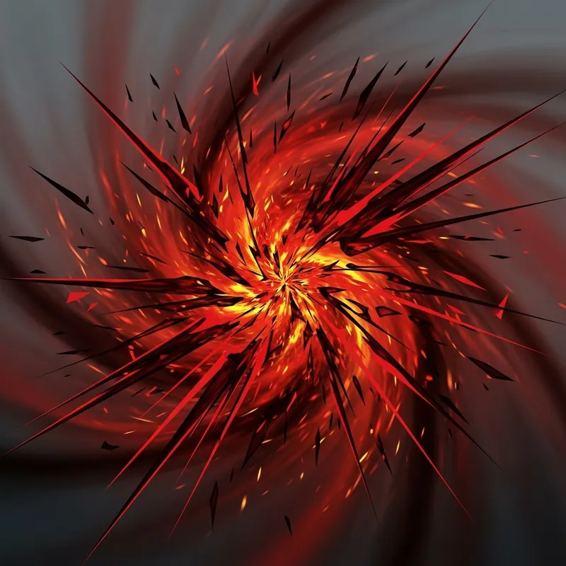 Choleric Personality: Fiery Temperament Abstract Art