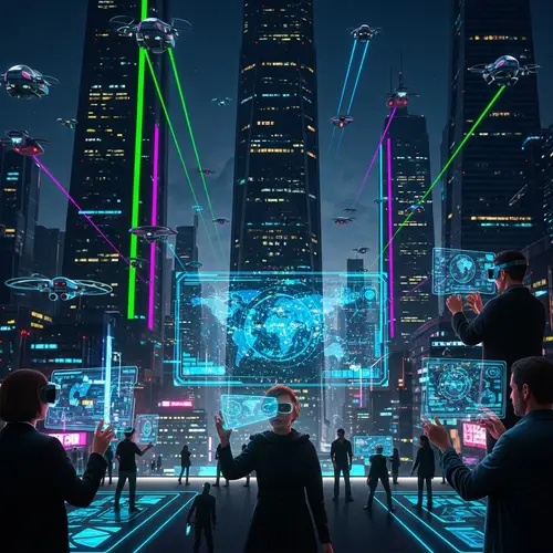 Futuristic Sci-Fi Technology Scene