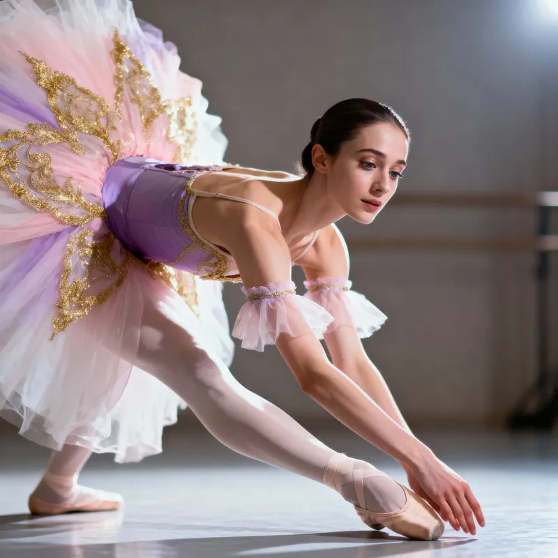 Elegant Ballet Dancer Headshot in Pirouette