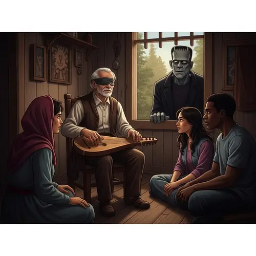 Secluded House Musical Performance with Diverse Audience