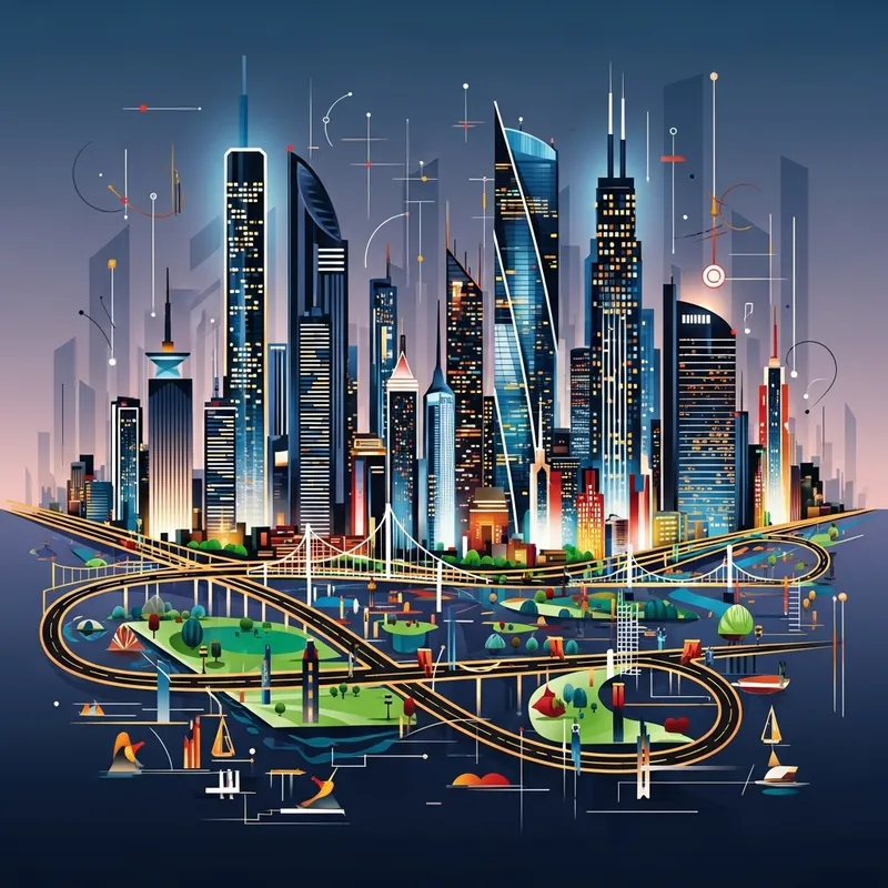 Cityscape Abstract Art | Urban Skyline & Skyscrapers Cityscape Abstract Art | Urban Skyline & Skyscrapers