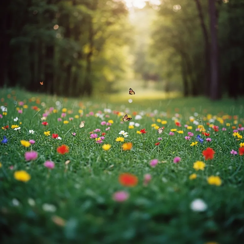Enchanting Forest Meadow: A Vintage Photograph Enchanting Forest Meadow: A Vintage Photograph