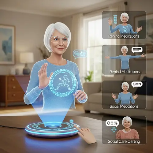 Elderly Care Virtual Assistant Technology | Interactive Hologram