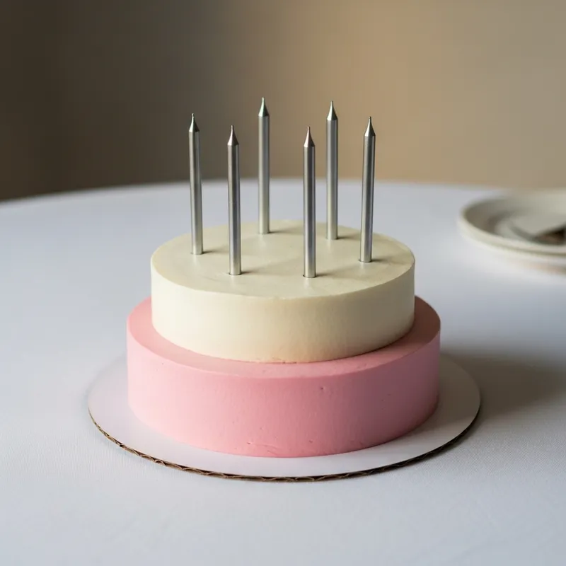 Minimalist Birthday Cake - Simple Two-Tier Design