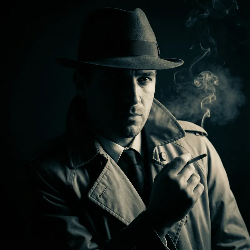 Dramatic Film Noir Man Portraits