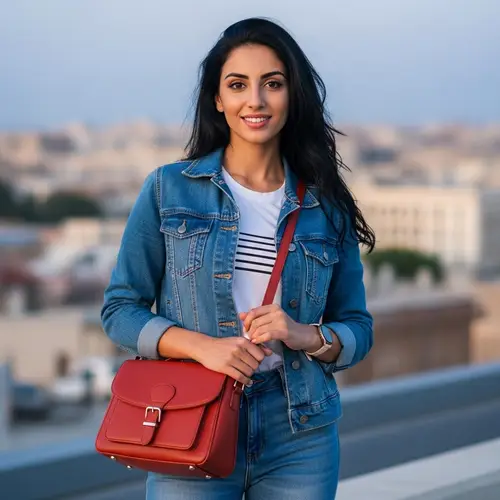 Middle-Eastern Beauty at Sunset: Elegance in Urban Chic Style