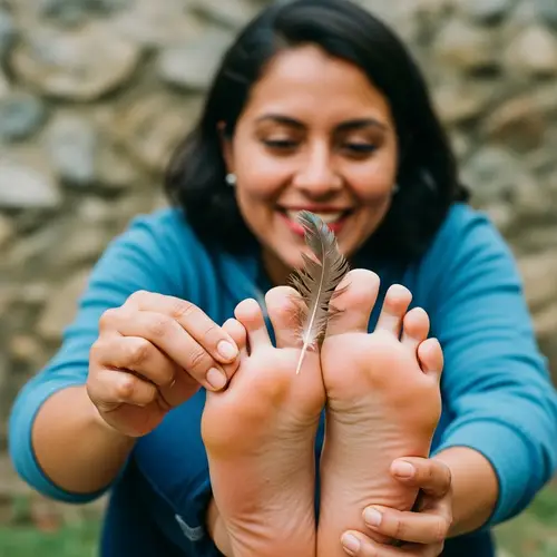Vibrant Latin American Female Portrait | Playful Tickle Fight Photo