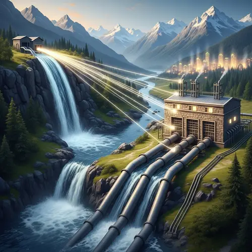 Sustainable Hydropower Energy Depiction | Eco-Friendly Landscape
