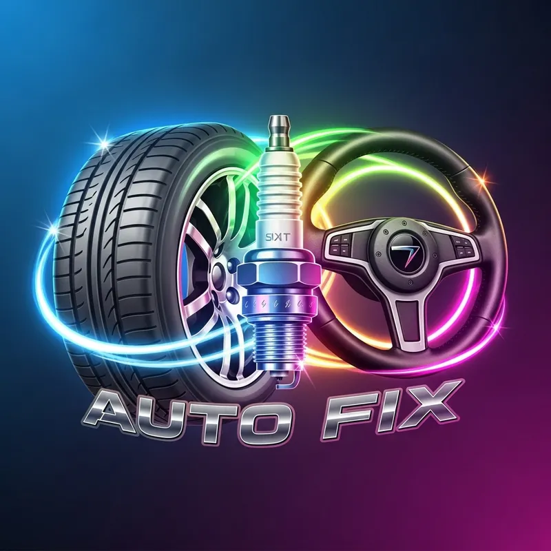 Vibrant & Realistic Car Spare Parts Logo | Dazzling Design