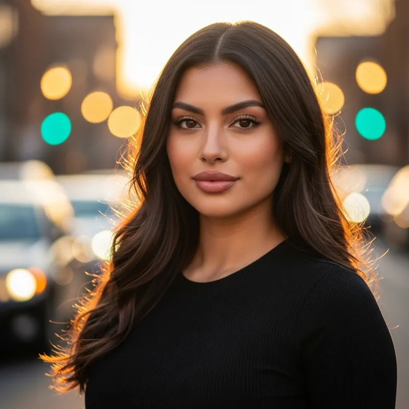 Hyper-Realistic 8K Portrait of Latina Woman