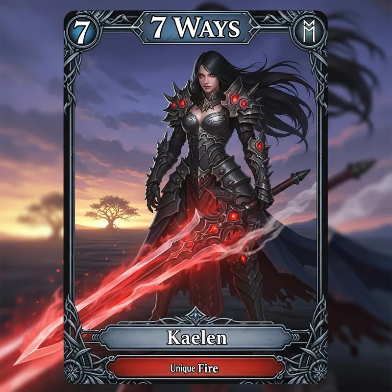 7 Ways Game Card Inspired by Genshin Impact