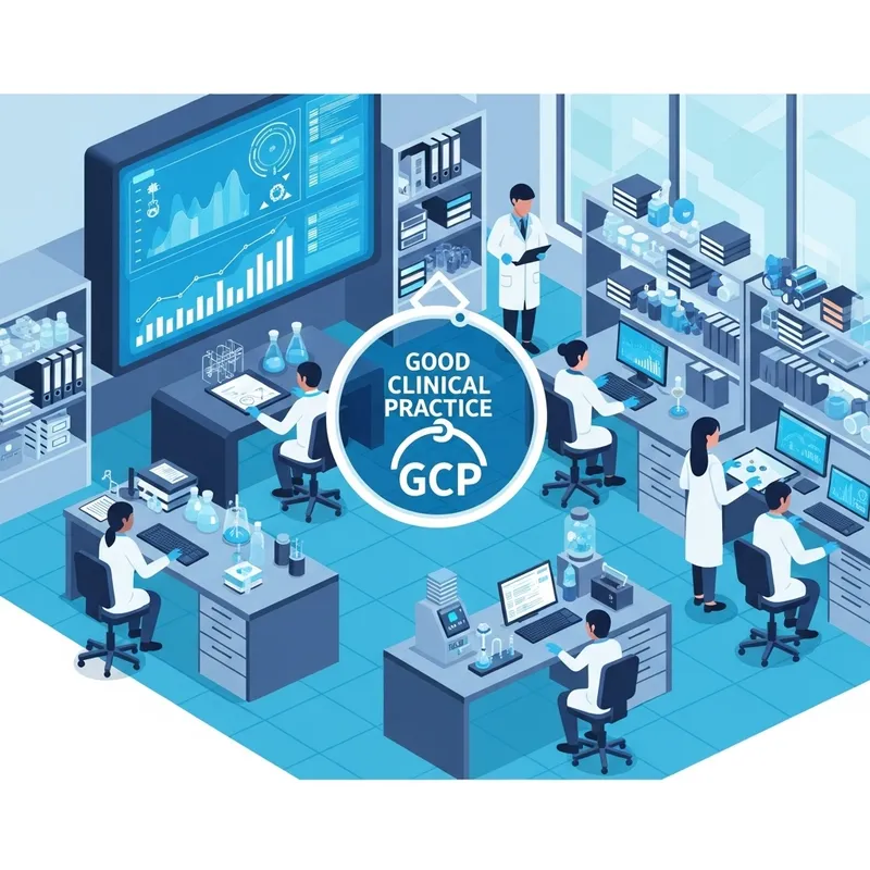 Enhancing Clinical Trials with GCP: A Modern Laboratory Scene