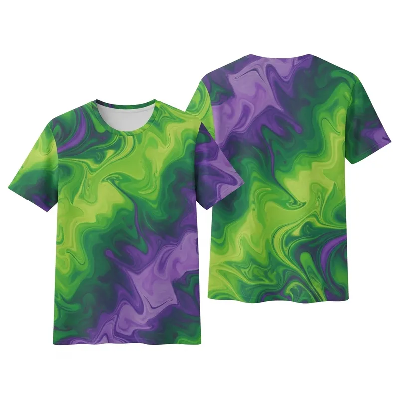 Vibrant Green & Purple T-Shirt Design Showcase