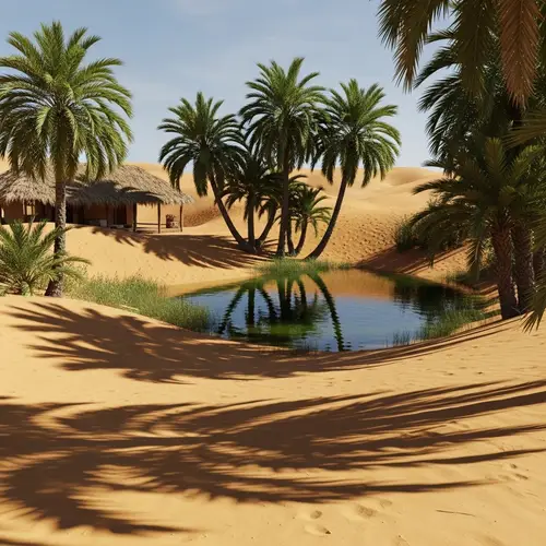 Serene Oasis: Tranquil Haven Amidst Desert Beauty