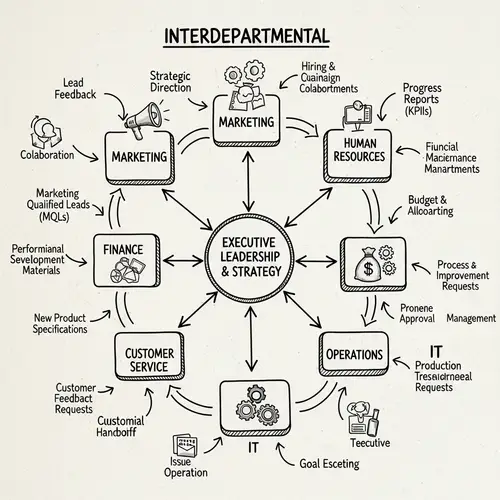 Interdepartmental Relationship Diagram for Effective Collaboration