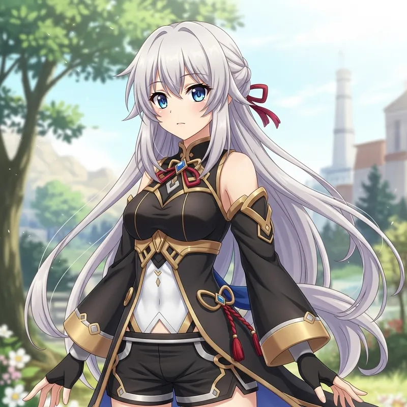 Youthful Anime Girl with Expressive Eyes