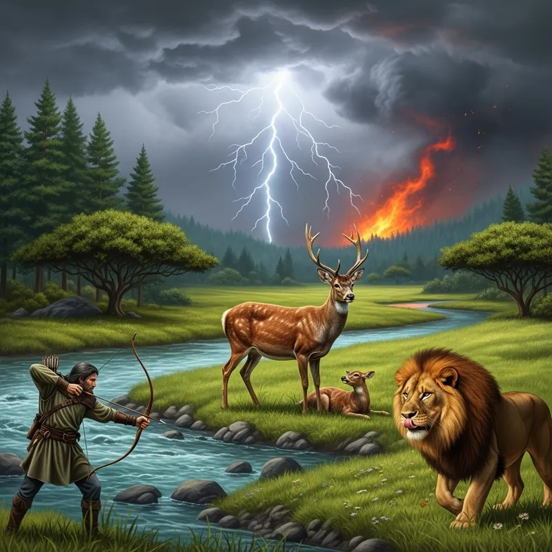 Pregnant Doe in Forest Nearing Birth Amidst Danger