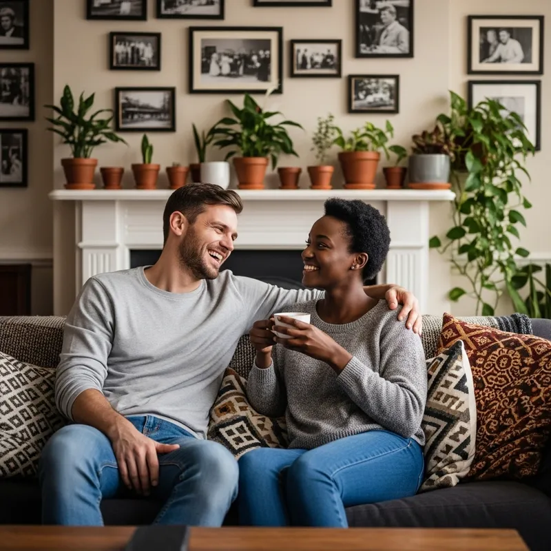 Intimate Moments: A Stylish Couple at Home Intimate Moments: A Stylish Couple at Home