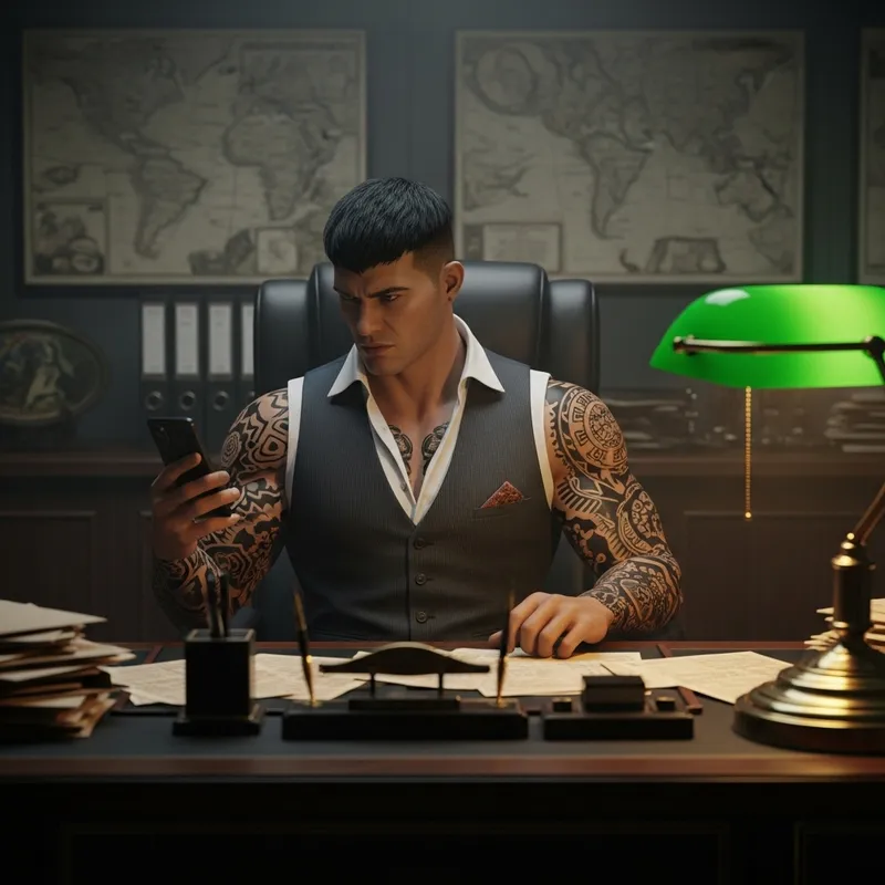 Masculine Mafia Boss BTS Jungkook - Realistic Artwork