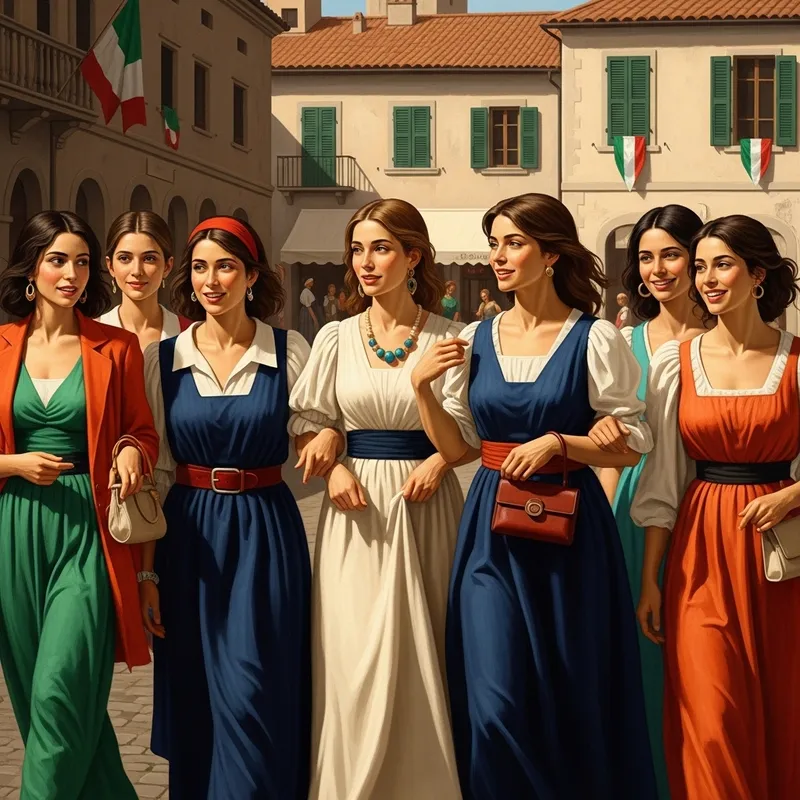 Charming Italian Women in Vibrant Attire | Street Photography