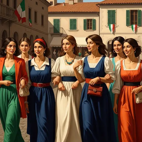 Charming Italian Women in Vibrant Attire | Street Photography