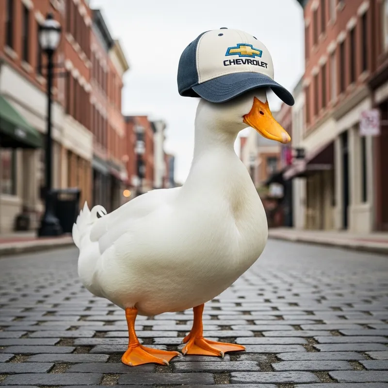 Duck in Hat Car Logo Design