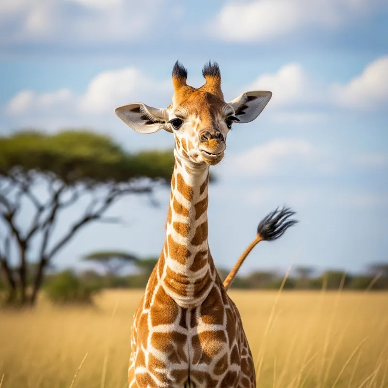 Cute Ginger Giraffe with a Confused Expression
