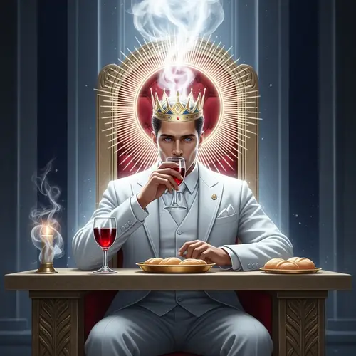 Celestial Man in Throne Room - Radiating Light | Elie Saab Design