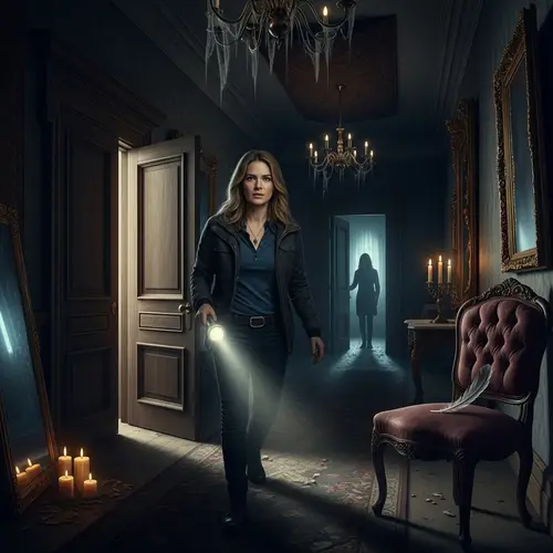 Explore Detective Harper Navigating Ravenwood Mansion