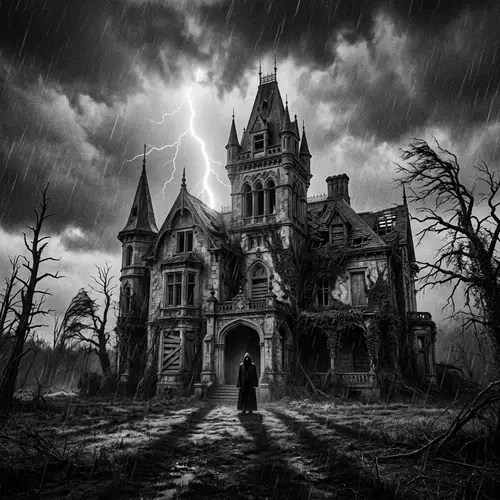 Chilling Gothic Mansion Scene | Eerie Horror Image